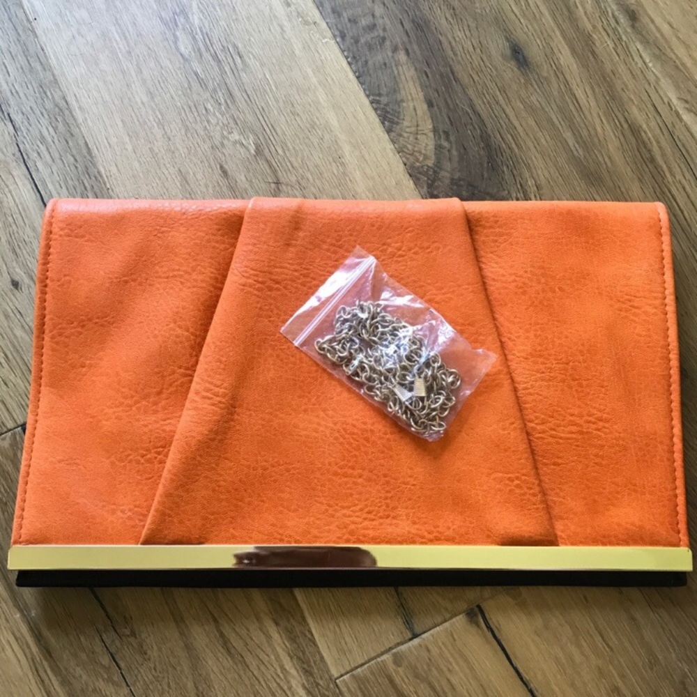 Orange and Black NEW clutch